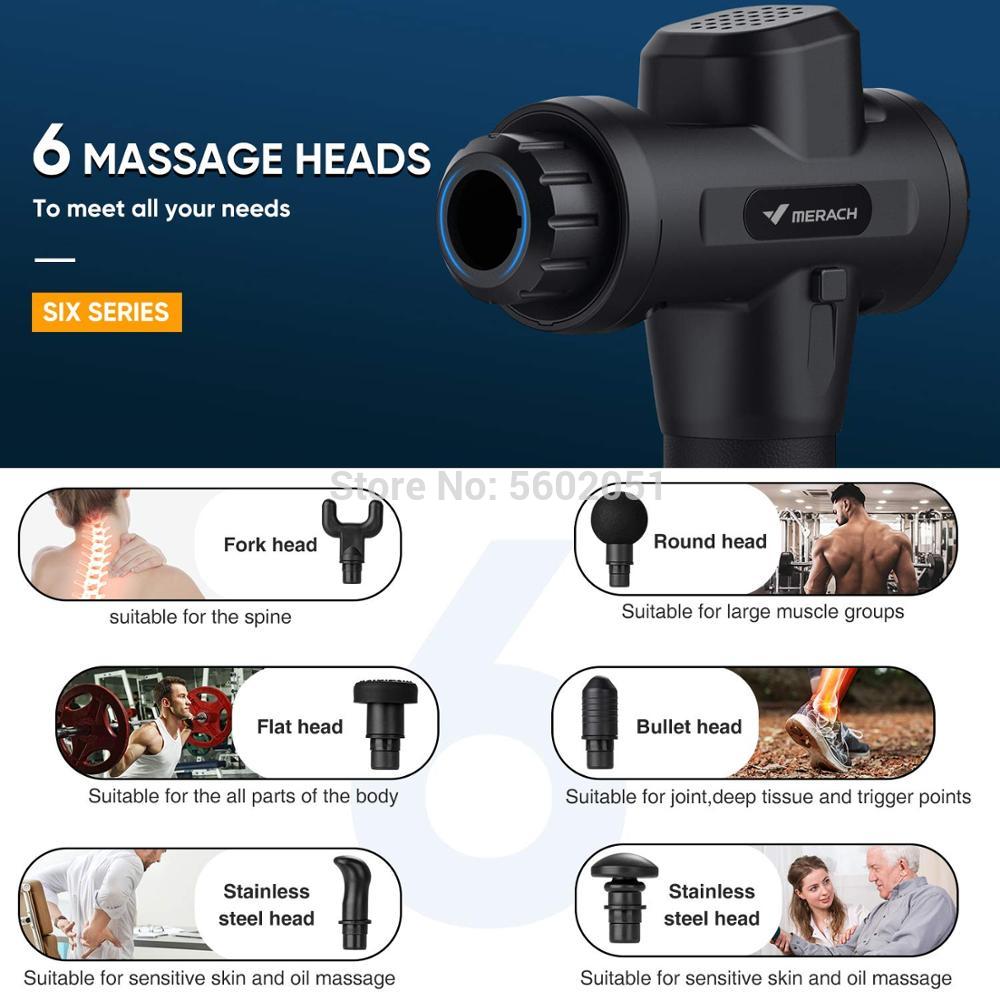 Merach rechargeable muscle massage gun Sports whole body massage gun
